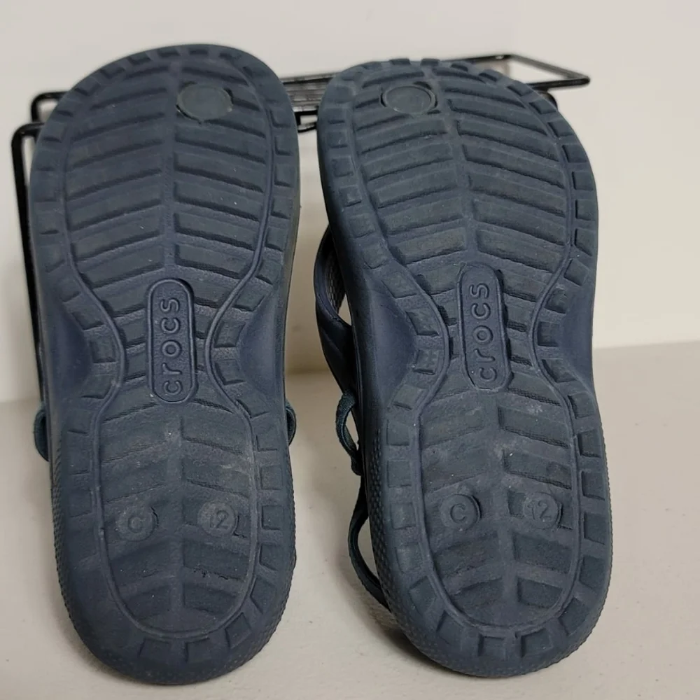 Crocs toddler Slice Sandals Sz C12 blue